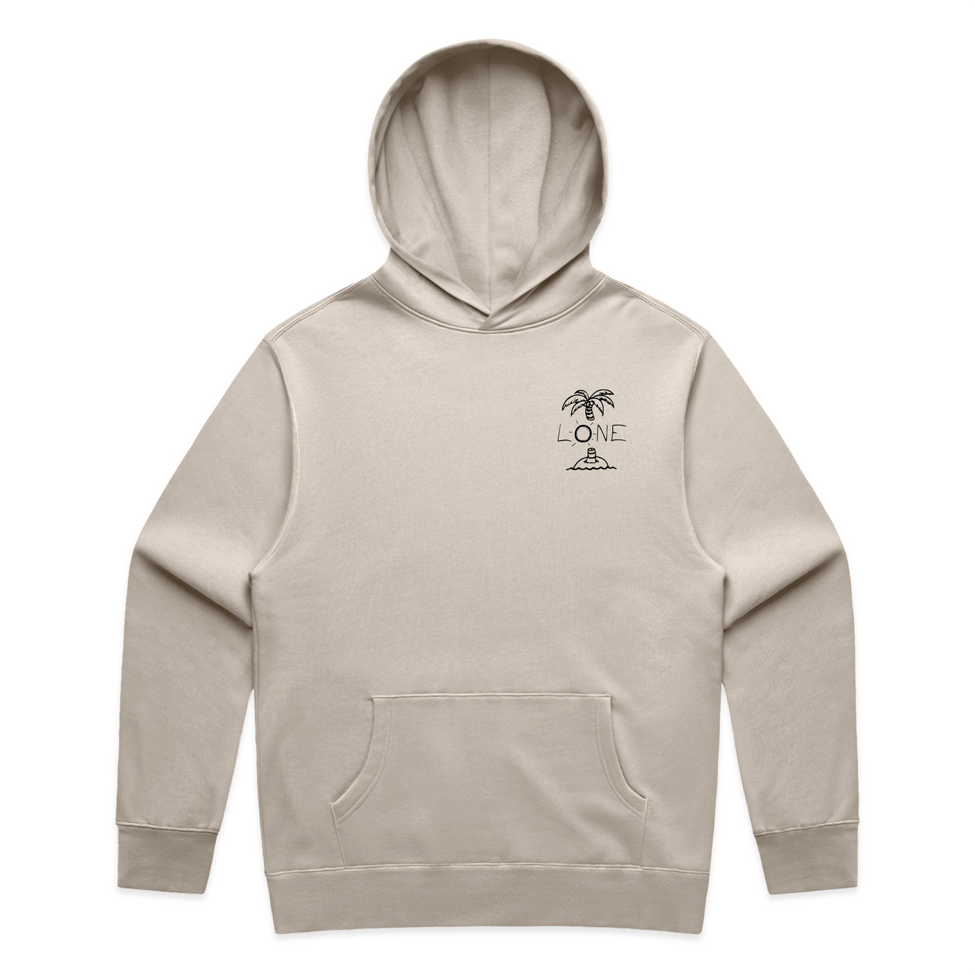 TAN PALM HOODIE