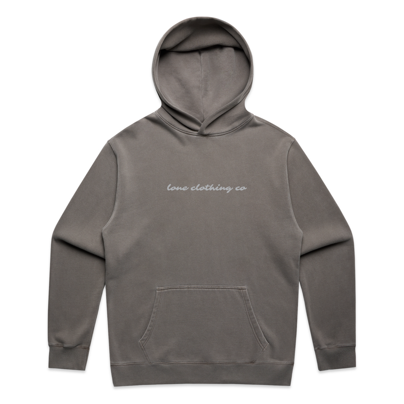 GREY CURSIVE HOODIE