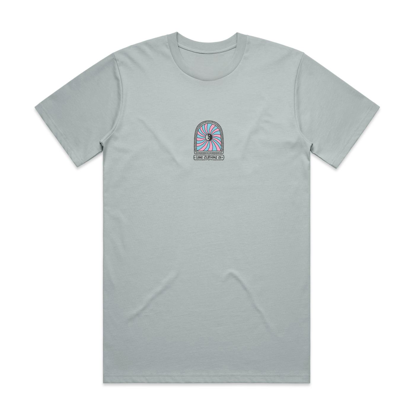 LIGHT GREY YIN YANG TEE