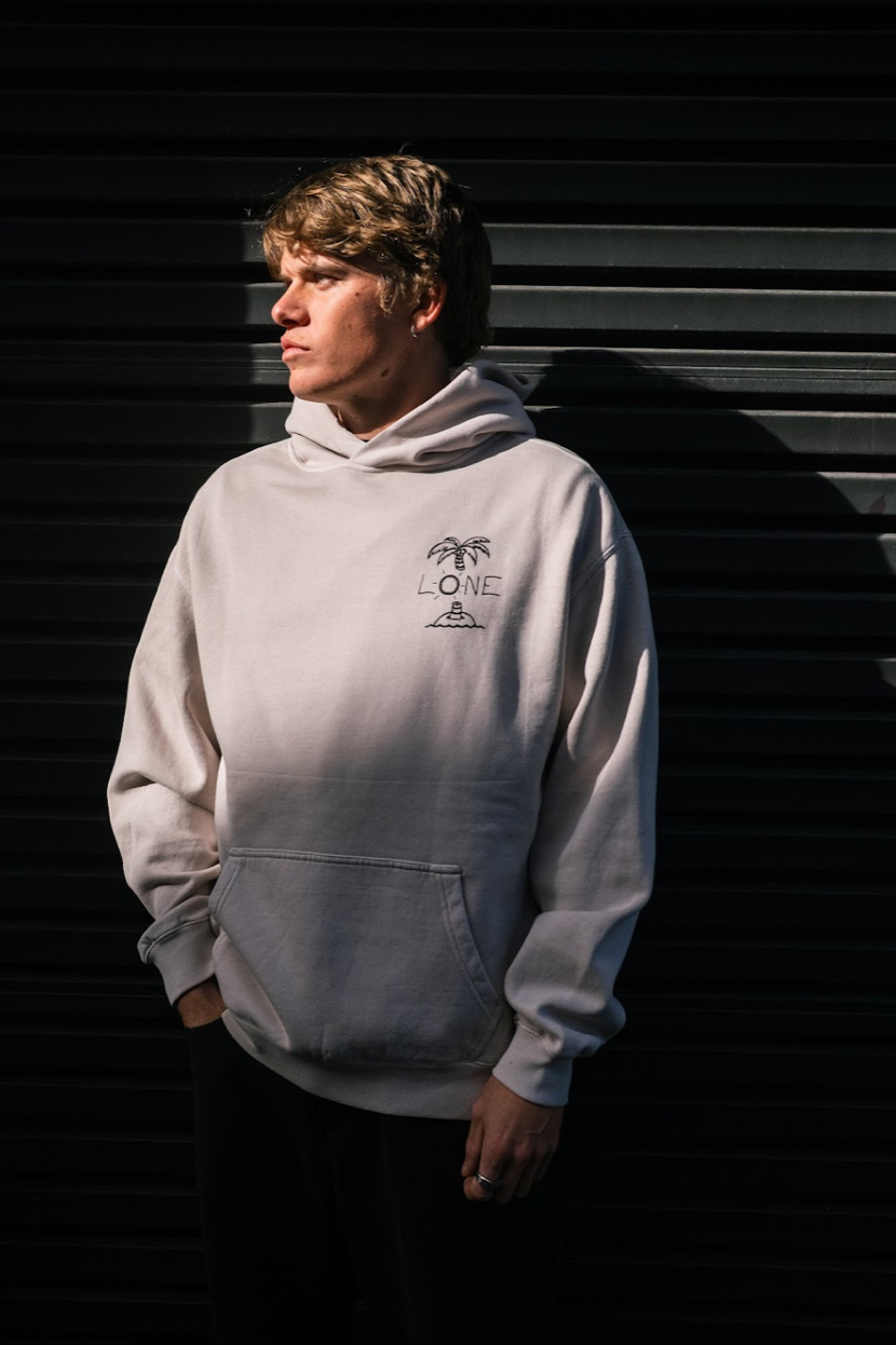 TAN PALM HOODIE