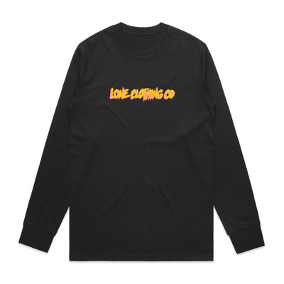 BLACK RETRO LONG SLEEVE TEE