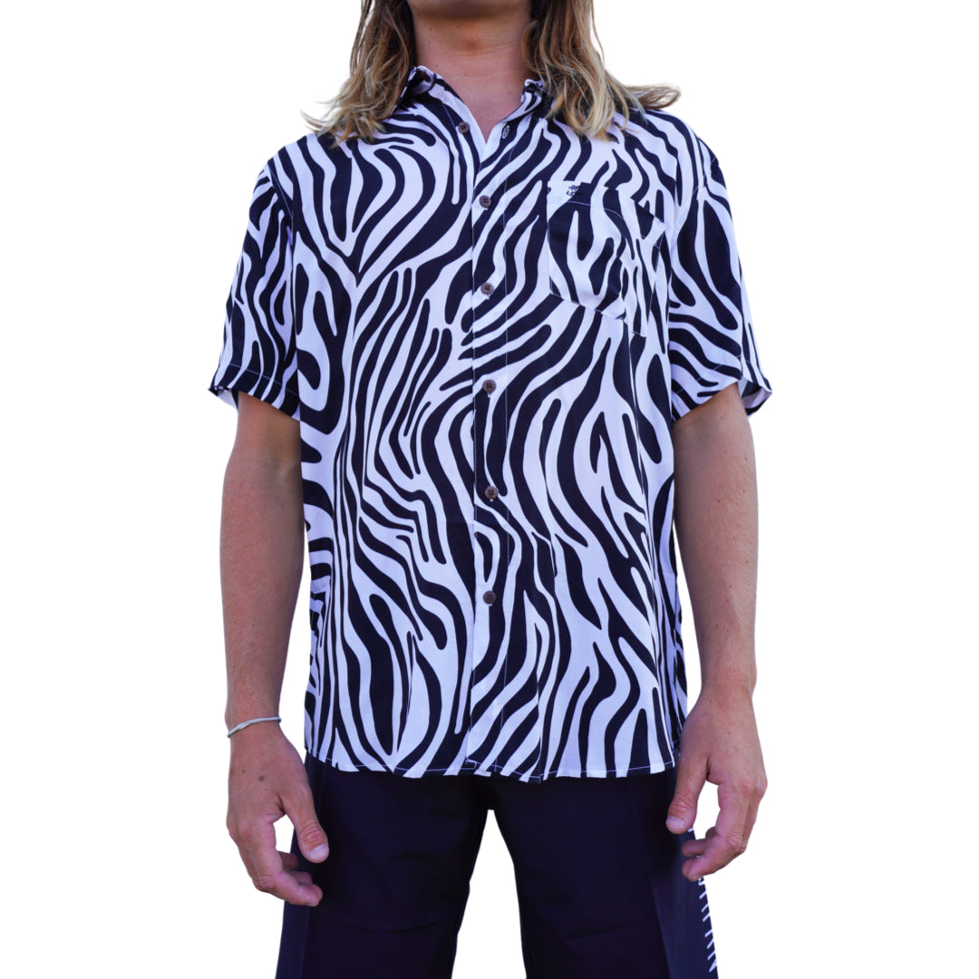 ZEBRA BUTTON UP SHIRT