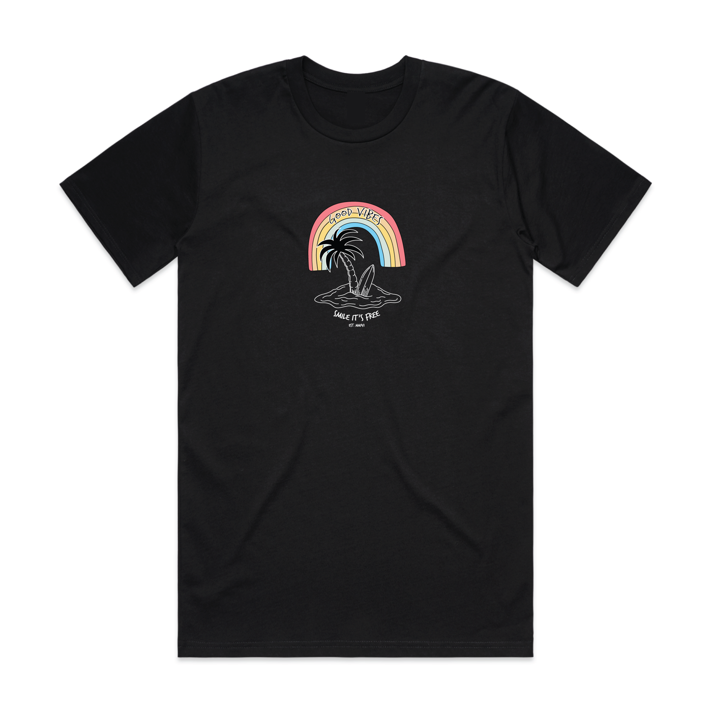BLACK RAINBOW TEE